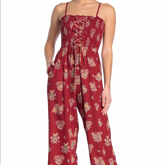 Floral stretch jumpsuit - Picture 2 of 2